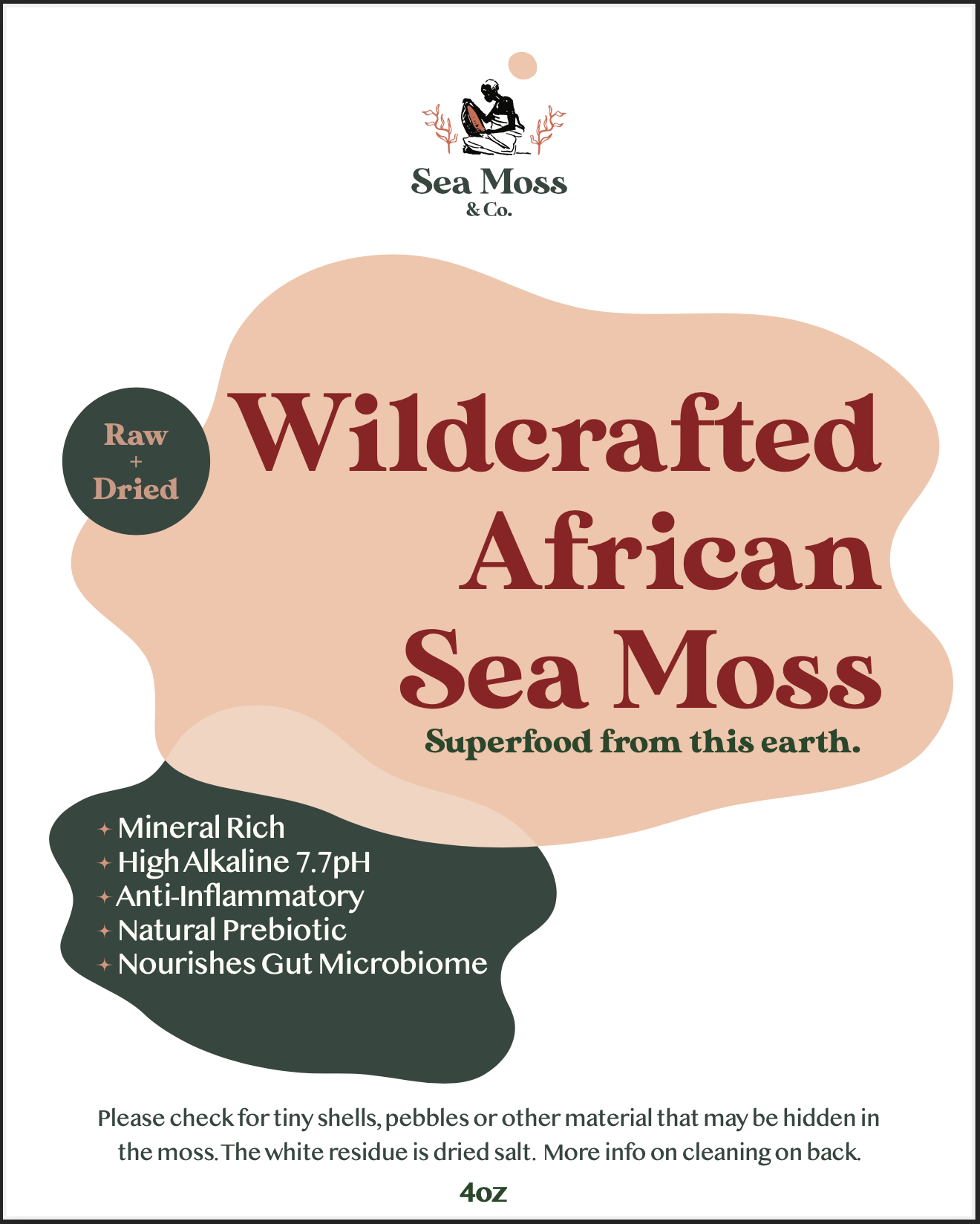 Wholesale Packaged Wildcrafted Sea Moss